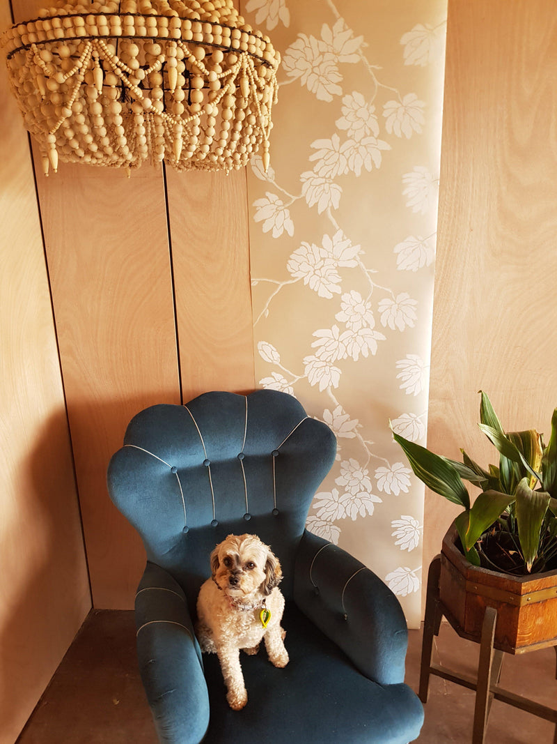 Gold Magnolia Wallpaper - studio shot