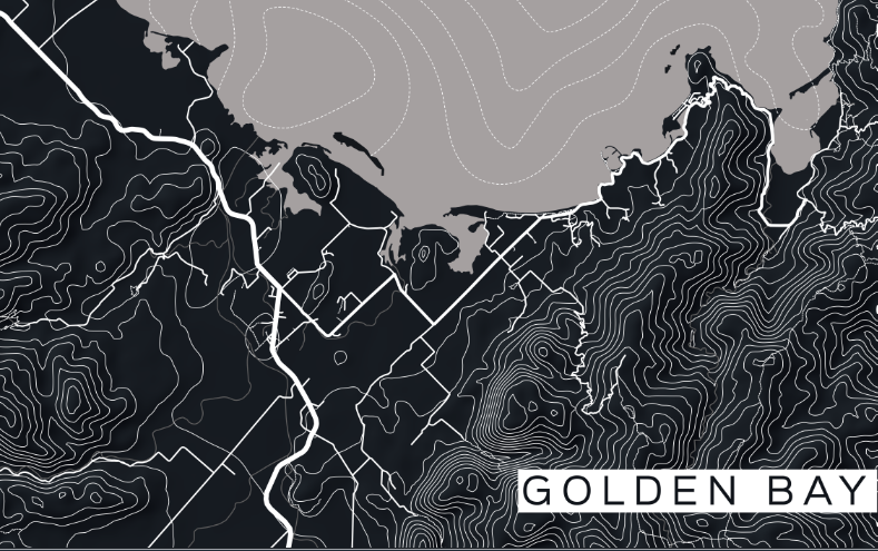 Golden Bay Map - Ebony