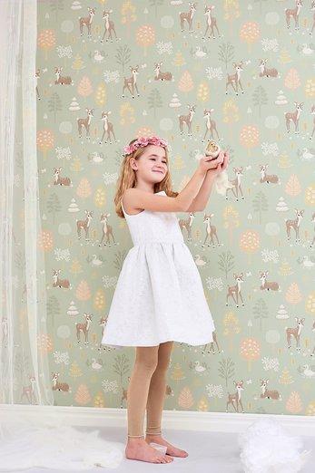 Golden Woods Wallpaper - 5 Colours NZ-Wallpaper