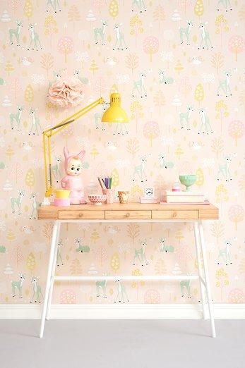 Golden Woods Wallpaper - 5 Colours NZ-Wallpaper