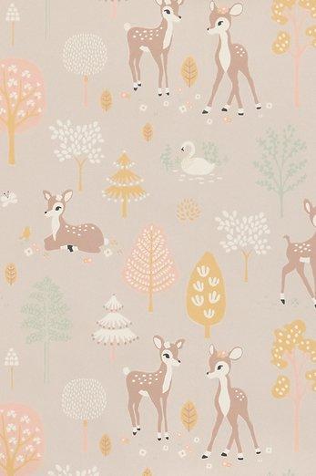 Golden Woods Wallpaper - 5 Colours NZ-Wallpaper