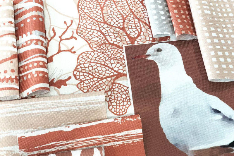 Two's Company Seagull Fabric - 10 colours