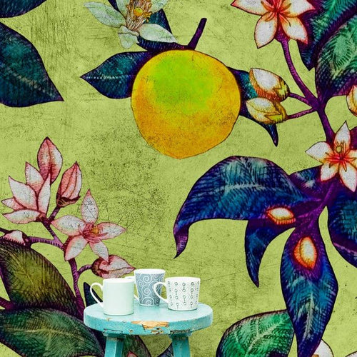 Grapefruit Mural - Green