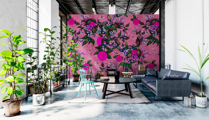 Grapefruit Mural - Pink/Red