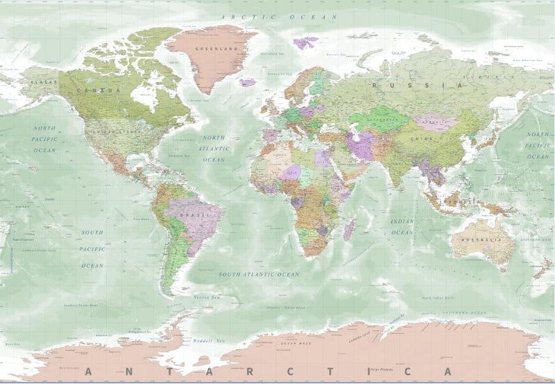 Green World Map Wallpaper