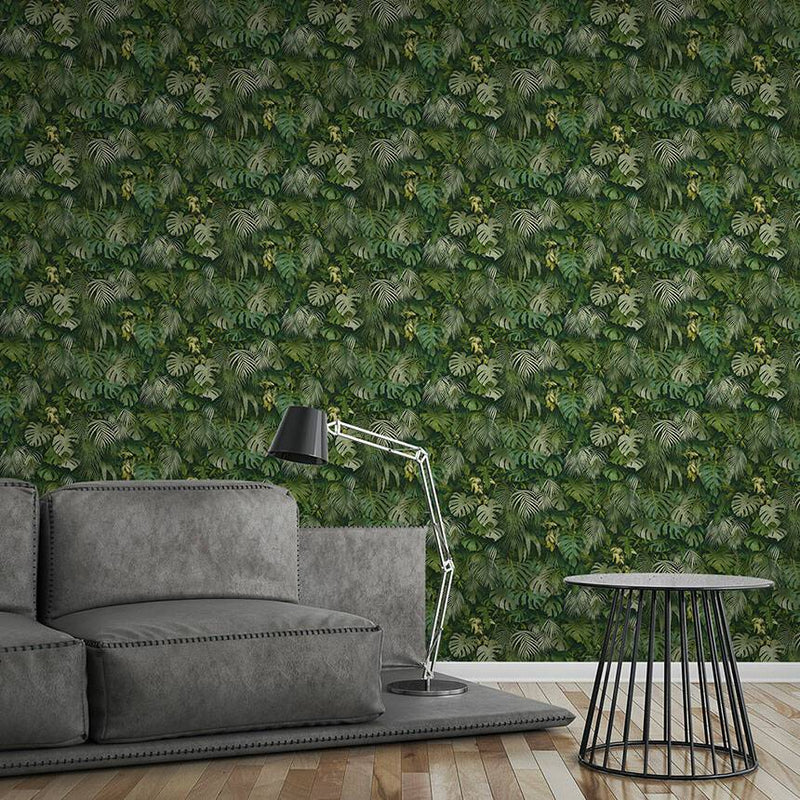 Greenery Monstera Jungle Wallpaper - 3 Colours NZ-Wallpaper