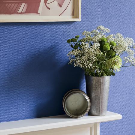 Herringbone Anaglypta Wallpaper - Painted Blue