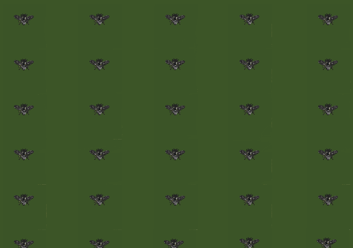 Hewson Bee - Meadown Wallpaper - Lined Up Bees Pattern