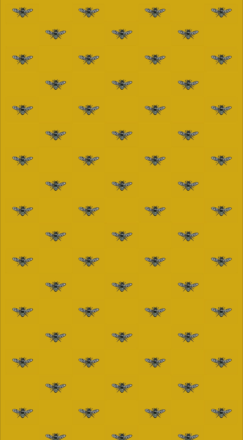 Hewson Bee - Mustard Wallpaper