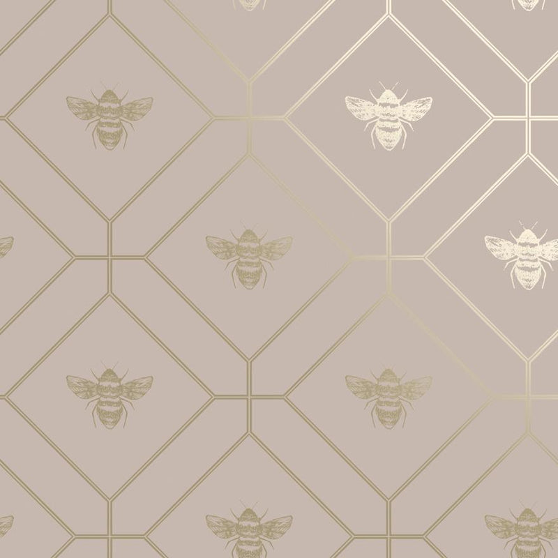 Honeycomb Bee Wallpaper - 4 Colours