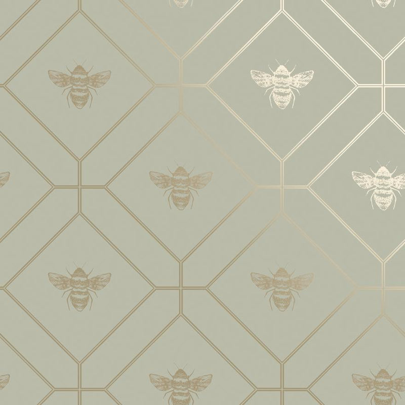 Honeycomb Bee Wallpaper - 4 Colours