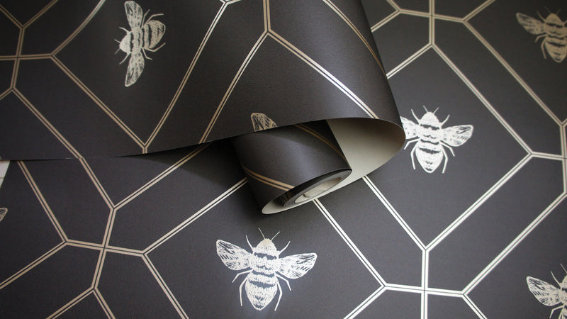 Honeycomb Bee Wallpaper - 4 Colours NZ-Wallpaper