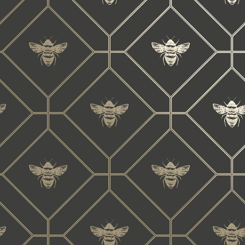 Honeycomb Bee Wallpaper - 4 Colours