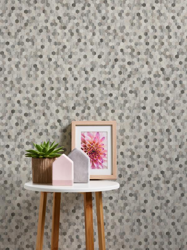 Honeycomb Mosaic Wallpaper - 3 Colours NZ-Wallpaper