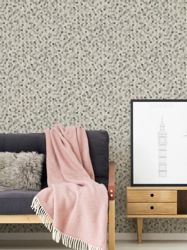 Honeycomb Mosaic Wallpaper - 3 Colours NZ-Wallpaper