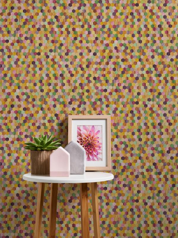Honeycomb Mosaic Wallpaper - 3 Colours NZ-Wallpaper