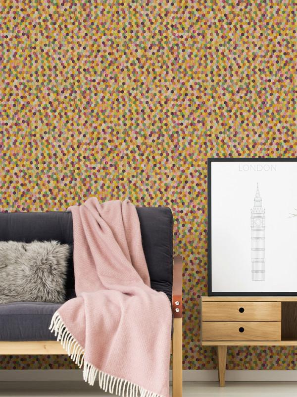 Honeycomb Mosaic Wallpaper - 3 Colours NZ-Wallpaper