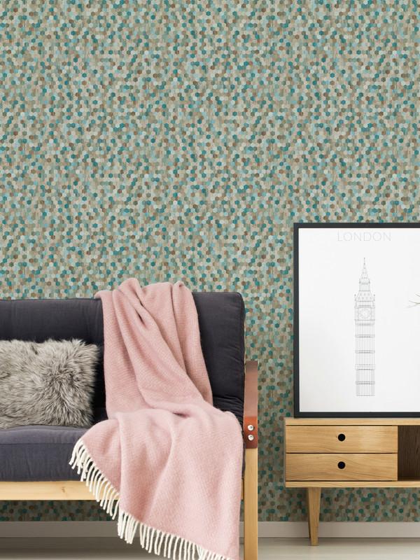 Honeycomb Mosaic Wallpaper - 3 Colours NZ-Wallpaper