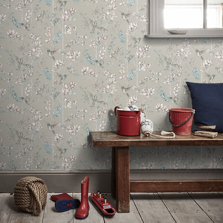Hummingbird Charm Wallpaper - 3 Colours