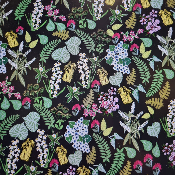 Sample – Abel Tasman - Black - Custom Sized Wallpaper Mural (per m2)