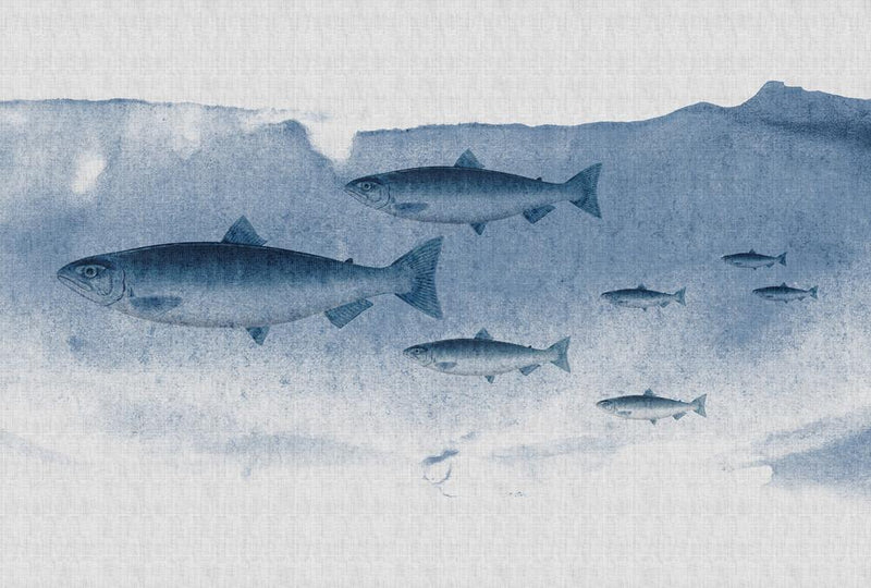 Into The Blue Mural Wallpaper - Blue