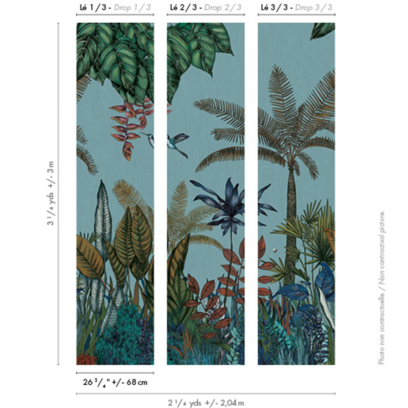 Ipanema Wallpanel Mural Wallpaper - 3 colours NZ-Wallpaper