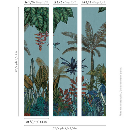 Ipanema Wallpanel Mural Wallpaper - 3 colours NZ-Wallpaper