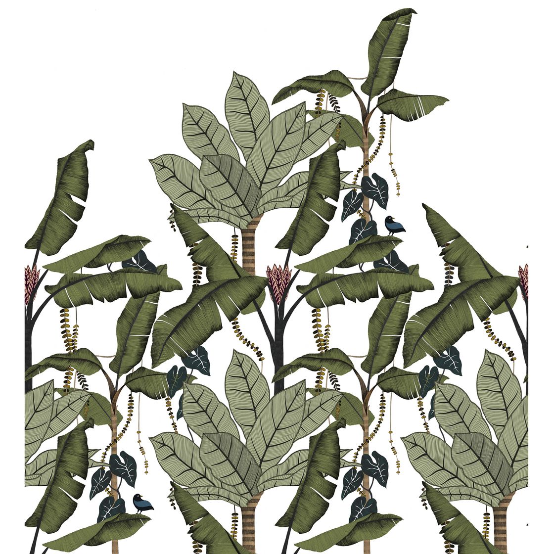 Jangala Wallpanel Mural Wallpaper - 2 colours NZ-Wallpaper