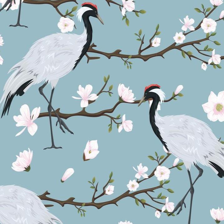 Japanese Cranes mural