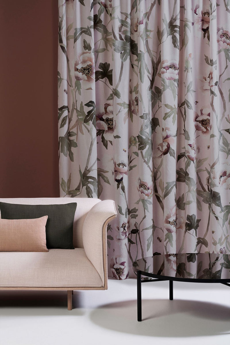 Peonia and Bee Wallpaper - 3 Colours