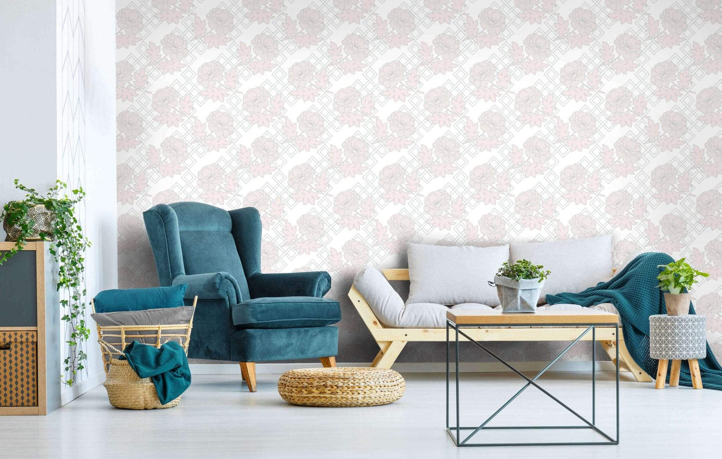 Large Floral Trellis Florence Broadhurst Wallpaper NZ-Wallpaper