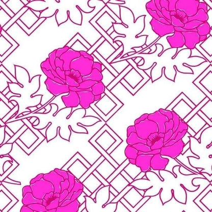 Large Floral Trellis Florence Broadhurst Wallpaper NZ-Wallpaper