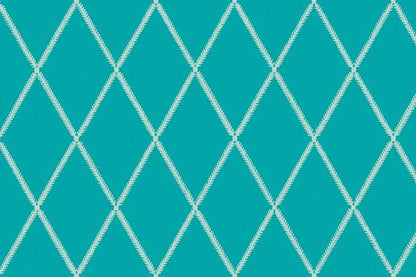 Lattice Leaf Fabric - Beach Blue