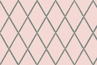 Lattice Leaf Fabric - Blush Pink