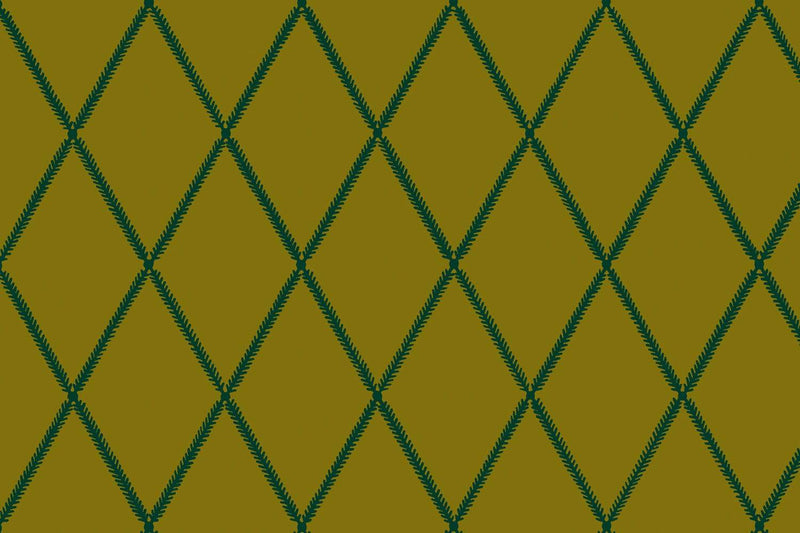 Lattice Leaf Fabric - Brass