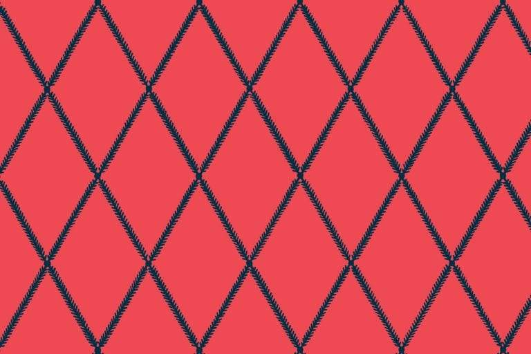 Lattice Leaf Fabric - Flamingo