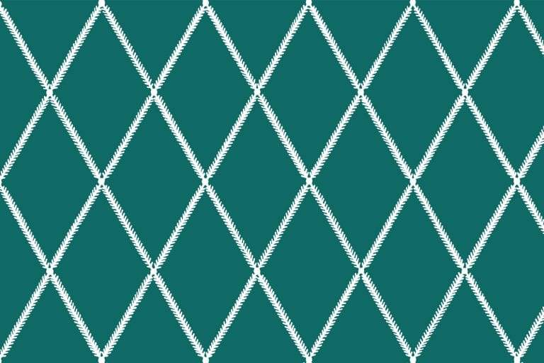 Lattice Leaf Fabric - Green Slate