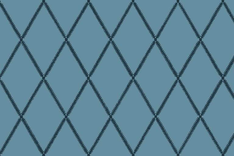 Lattice Leaf Fabric - Ink