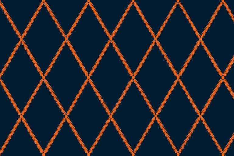 Lattice Leaf Fabric - Jaffa