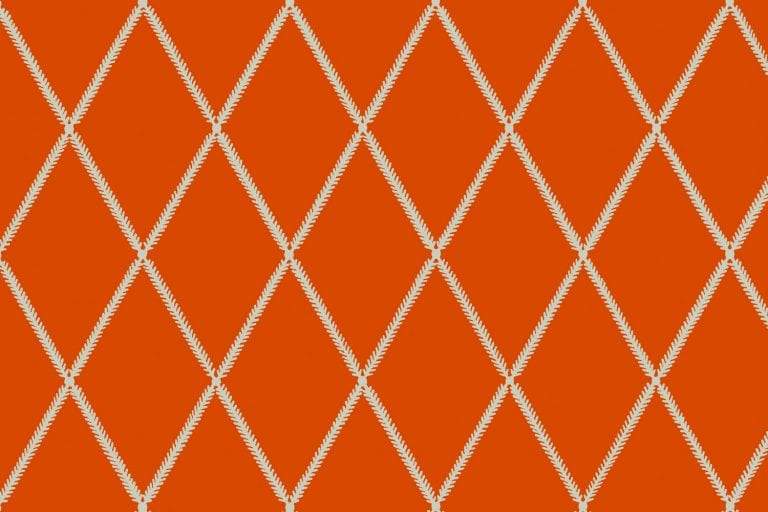 Lattice Leaf Fabric - Lava