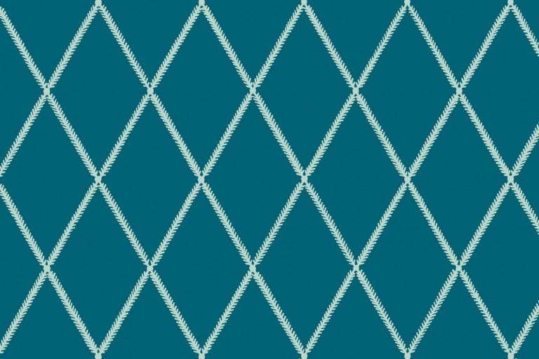 Lattice Leaf Fabric - Sea