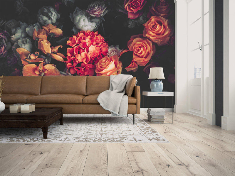 Living Walls, Romantic Flowers Mural NZ-Mural