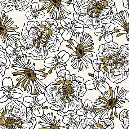 Mackenzie Country - White/Gold Wallpaper