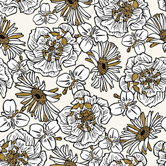 Mackenzie Country - White/Gold Wallpaper