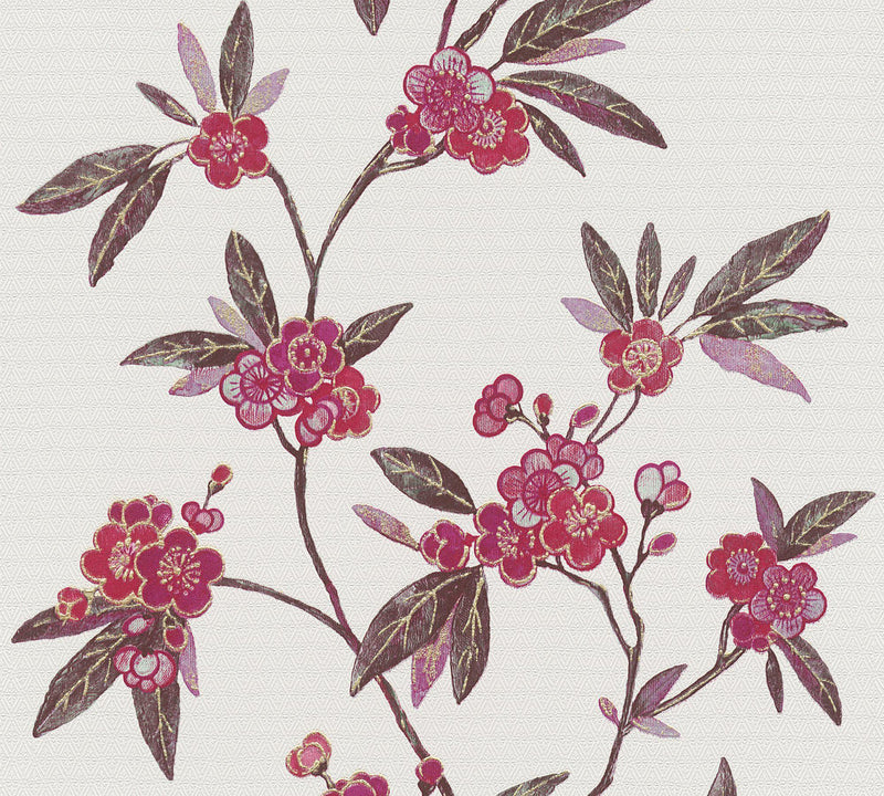Metalic Blossom Wallpaper - 3 Colours - Discontinuing