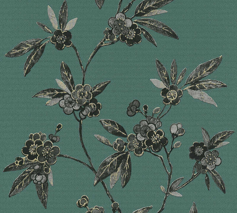 Metalic Blossom Wallpaper - 3 Colours - Discontinuing