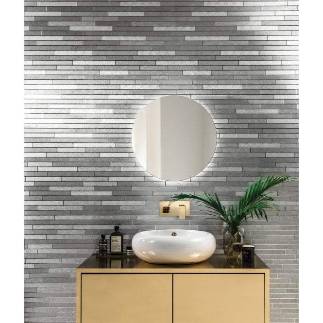 Metallic Bathroom Wallpaper