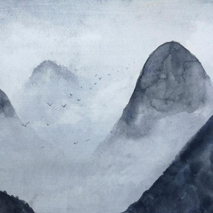 Misty Rocks1 Mural