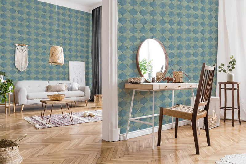 Moroccan Tile Wallpaper - 5 Colours NZ-Wallpaper
