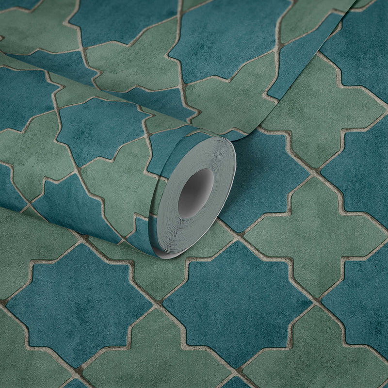 Moroccan Tile Wallpaper - 5 Colours NZ-Wallpaper